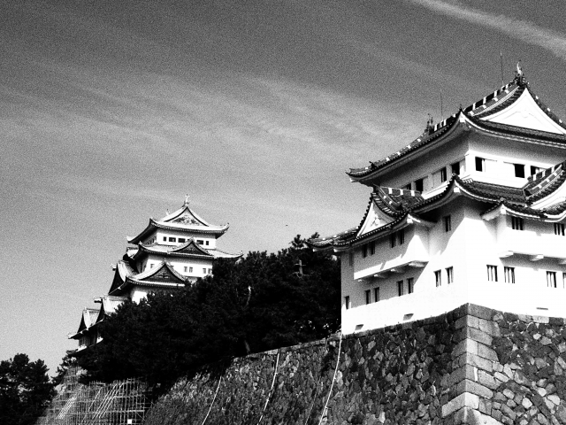 モノクロの名古屋城